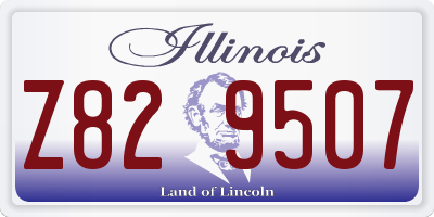 IL license plate Z829507