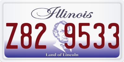 IL license plate Z829533