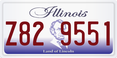 IL license plate Z829551