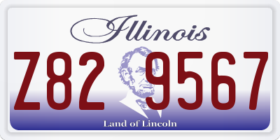 IL license plate Z829567