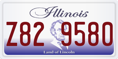 IL license plate Z829580