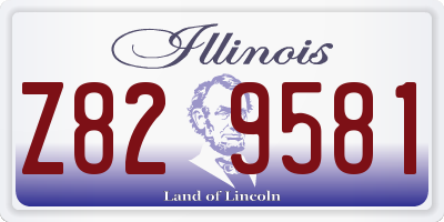 IL license plate Z829581