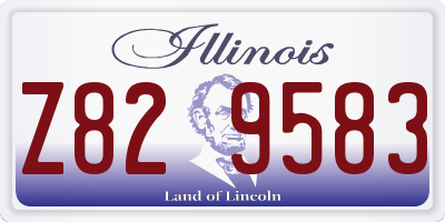 IL license plate Z829583