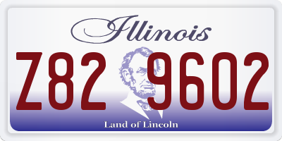 IL license plate Z829602
