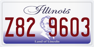 IL license plate Z829603