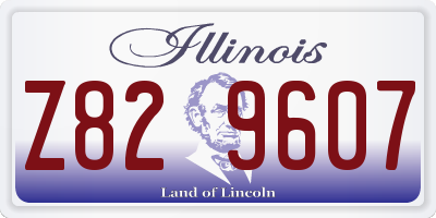 IL license plate Z829607