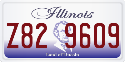 IL license plate Z829609