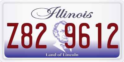 IL license plate Z829612