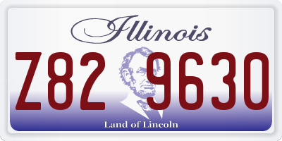 IL license plate Z829630