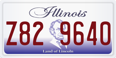 IL license plate Z829640