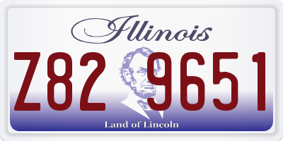 IL license plate Z829651