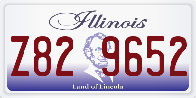 IL license plate Z829652