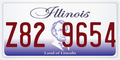 IL license plate Z829654