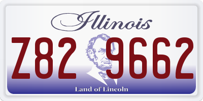 IL license plate Z829662