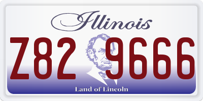 IL license plate Z829666
