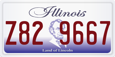 IL license plate Z829667