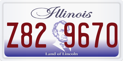 IL license plate Z829670