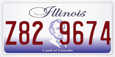 IL license plate Z829674