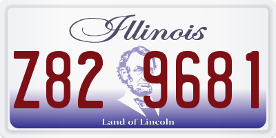 IL license plate Z829681