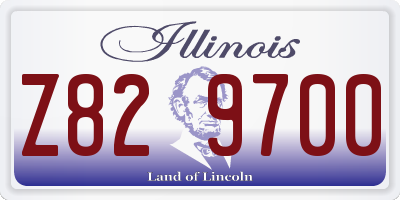 IL license plate Z829700
