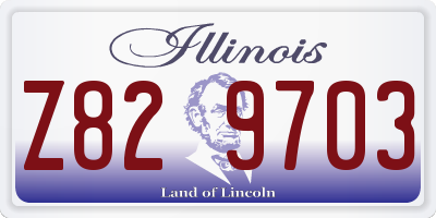 IL license plate Z829703