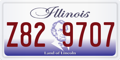 IL license plate Z829707