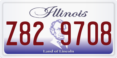 IL license plate Z829708