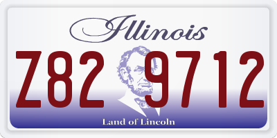 IL license plate Z829712