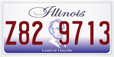 IL license plate Z829713