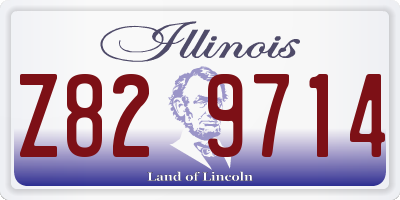 IL license plate Z829714