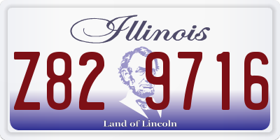 IL license plate Z829716