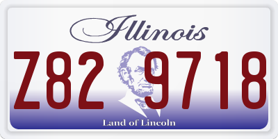 IL license plate Z829718