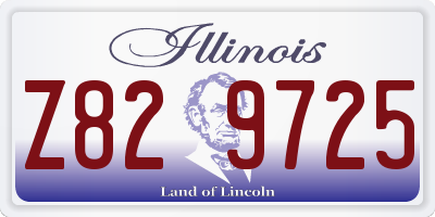 IL license plate Z829725