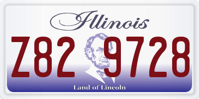 IL license plate Z829728