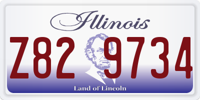IL license plate Z829734