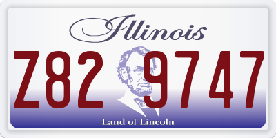 IL license plate Z829747
