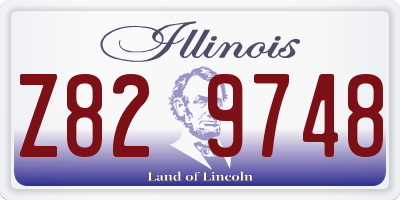 IL license plate Z829748