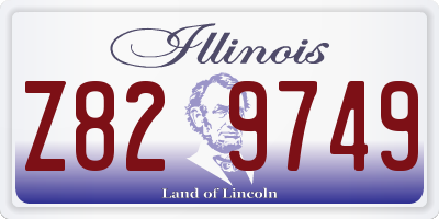 IL license plate Z829749