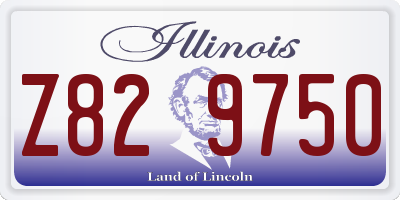 IL license plate Z829750