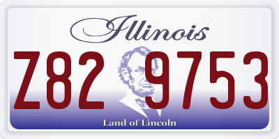IL license plate Z829753