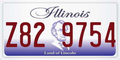 IL license plate Z829754