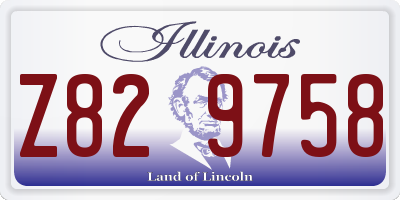 IL license plate Z829758