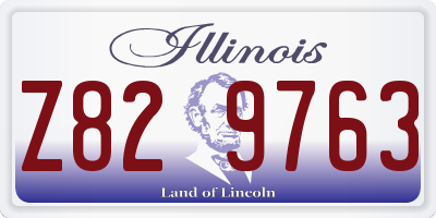 IL license plate Z829763