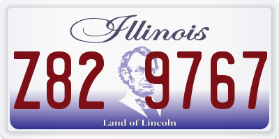 IL license plate Z829767