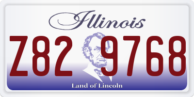 IL license plate Z829768