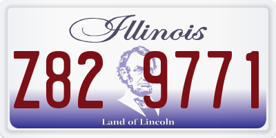 IL license plate Z829771