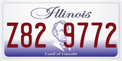IL license plate Z829772