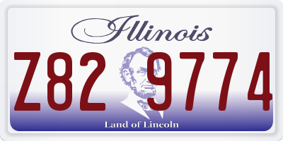IL license plate Z829774