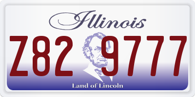 IL license plate Z829777