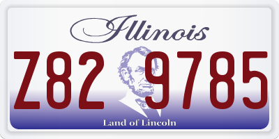 IL license plate Z829785